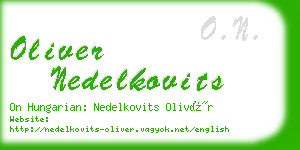 oliver nedelkovits business card